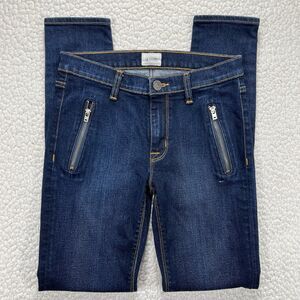 Hudson Moto Jeans Skinny Ankle Zip Pocket Dark Wash Denim Size 27 Y2K Streetwear